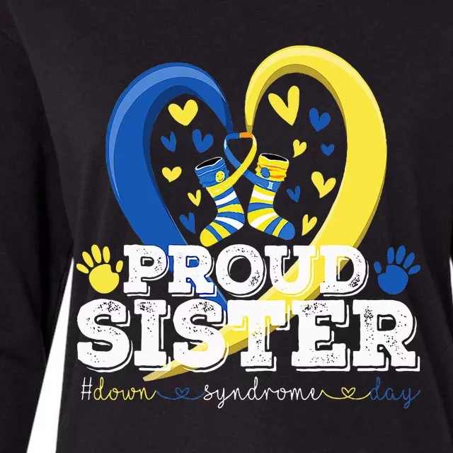 Proud Sister World Down Syndrome Awareness Day Sister 2024 Womens Cotton Relaxed Long Sleeve T-Shirt