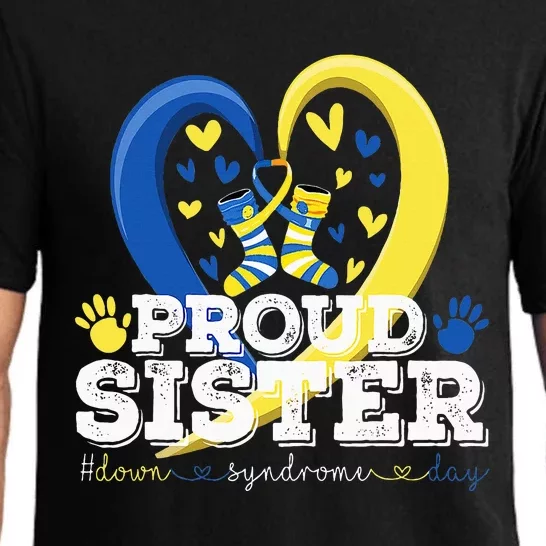 Proud Sister World Down Syndrome Awareness Day Sister 2024 Pajama Set