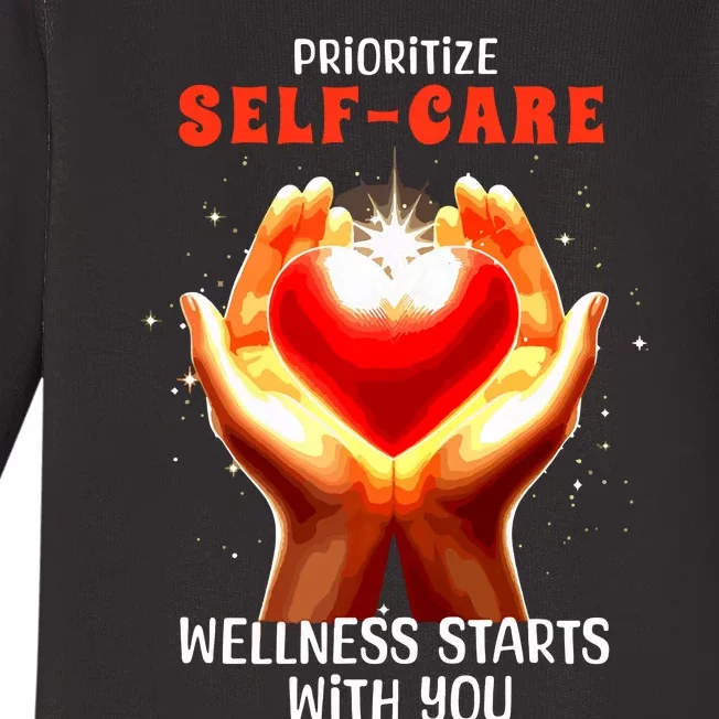 Prioritize Selfcare Wellness Starts With You Zip Hoodie Baby Long Sleeve Bodysuit