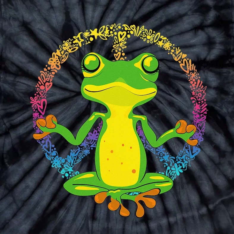 Peace Sign Yoga Frogs Cool Peace Frog Tie Dye Tie-Dye T-Shirt