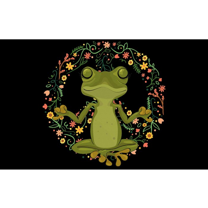 Peace Sign Yoga Frogs Cool Peace Frog Floral Bumper Sticker