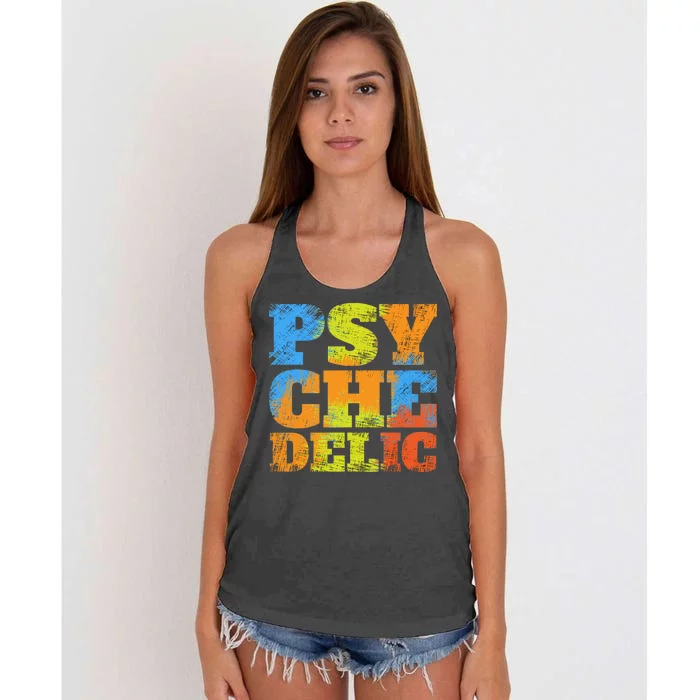 Psychedelic Women's Knotted Racerback Tank