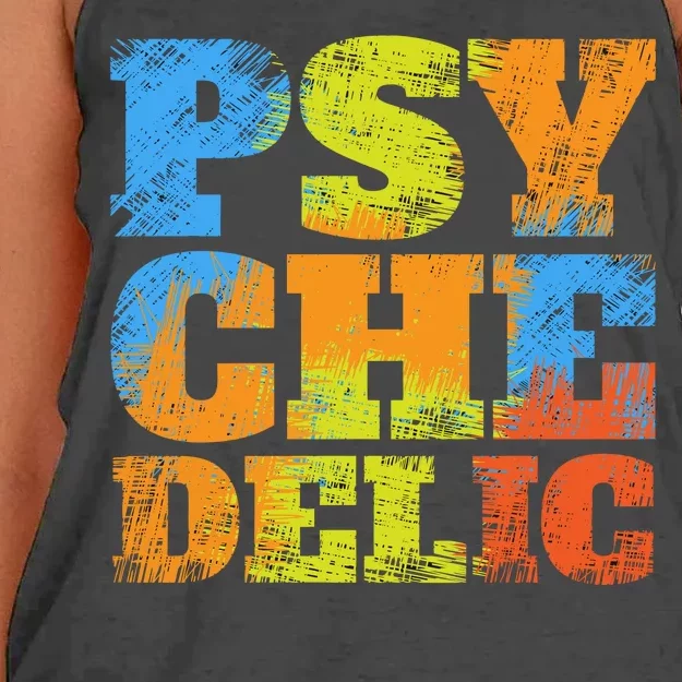 Psychedelic Women's Knotted Racerback Tank