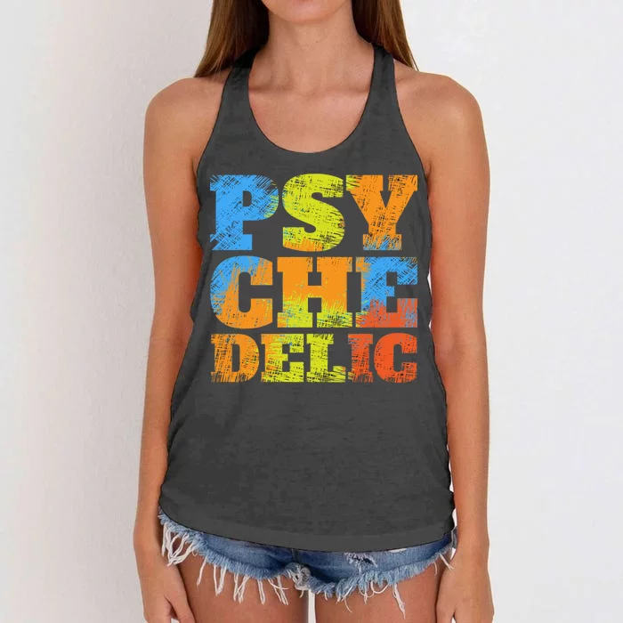 Psychedelic Women's Knotted Racerback Tank