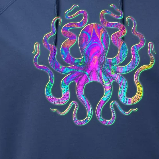 Psychedelic Octopus Performance Fleece Hoodie