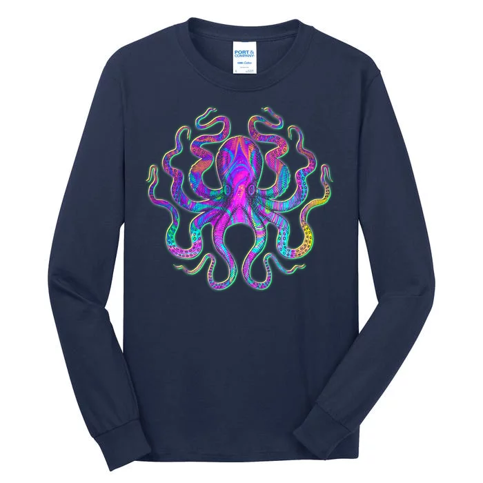 Psychedelic Octopus Tall Long Sleeve T-Shirt