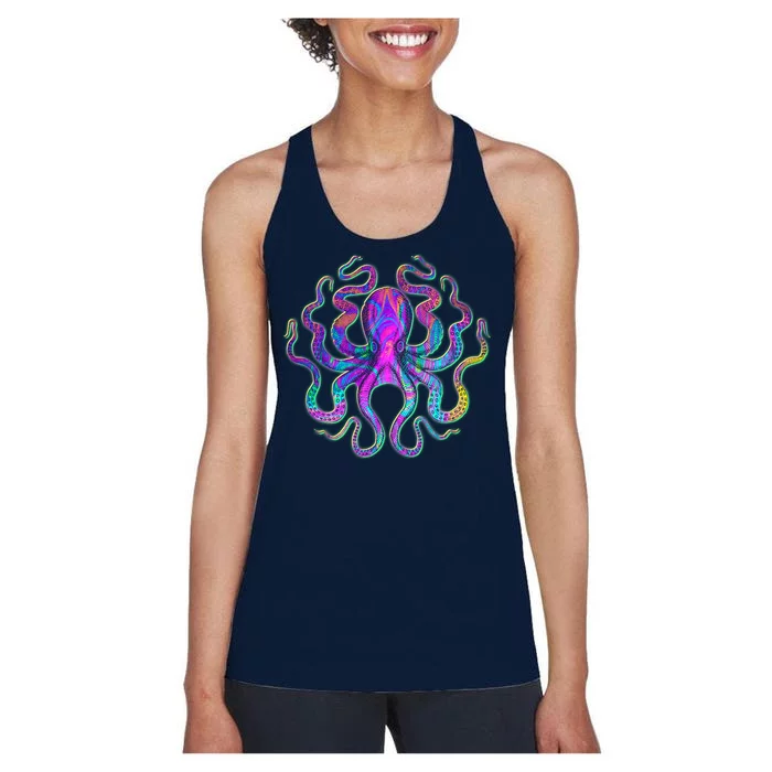 Psychedelic Octopus Women's Racerback Tank