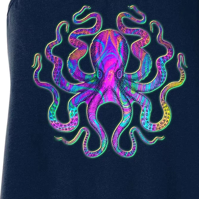 Psychedelic Octopus Women's Racerback Tank