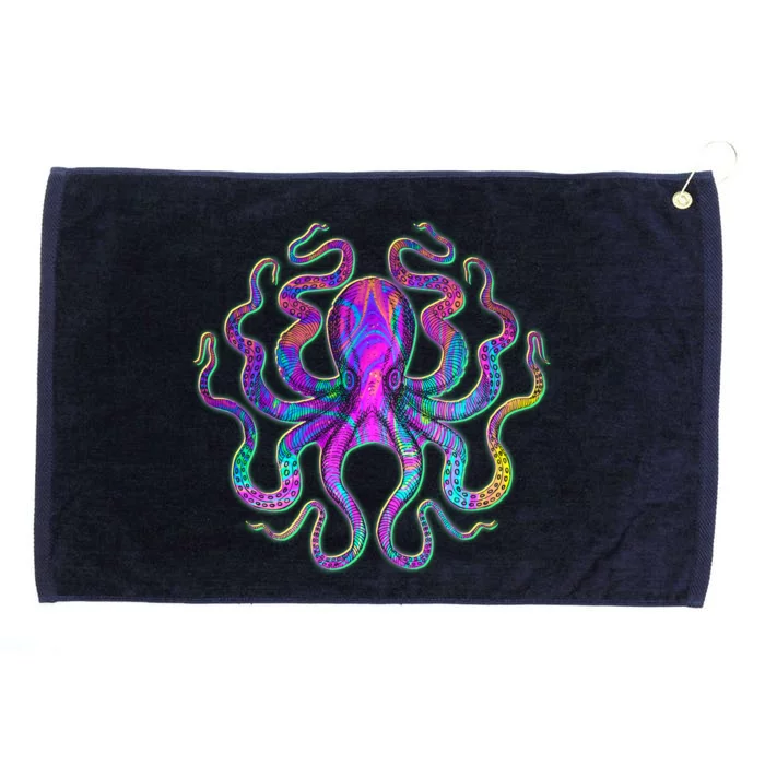 Psychedelic Octopus Grommeted Golf Towel