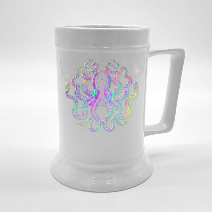 Psychedelic Octopus Front & Back Beer Stein