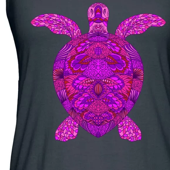 Psychedelic Turtle Ladies Essential Flowy Tank