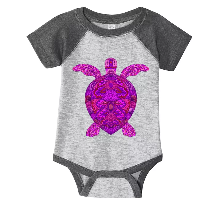 Psychedelic Turtle Infant Baby Jersey Bodysuit