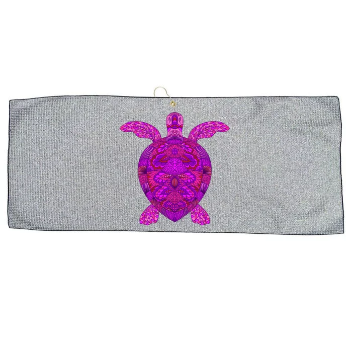 Psychedelic Turtle Large Microfiber Waffle Golf Towel