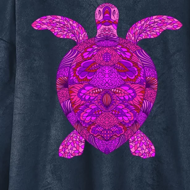 Psychedelic Turtle Hooded Wearable Blanket