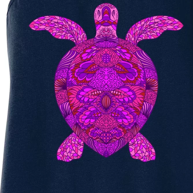 Psychedelic Turtle Women's Racerback Tank