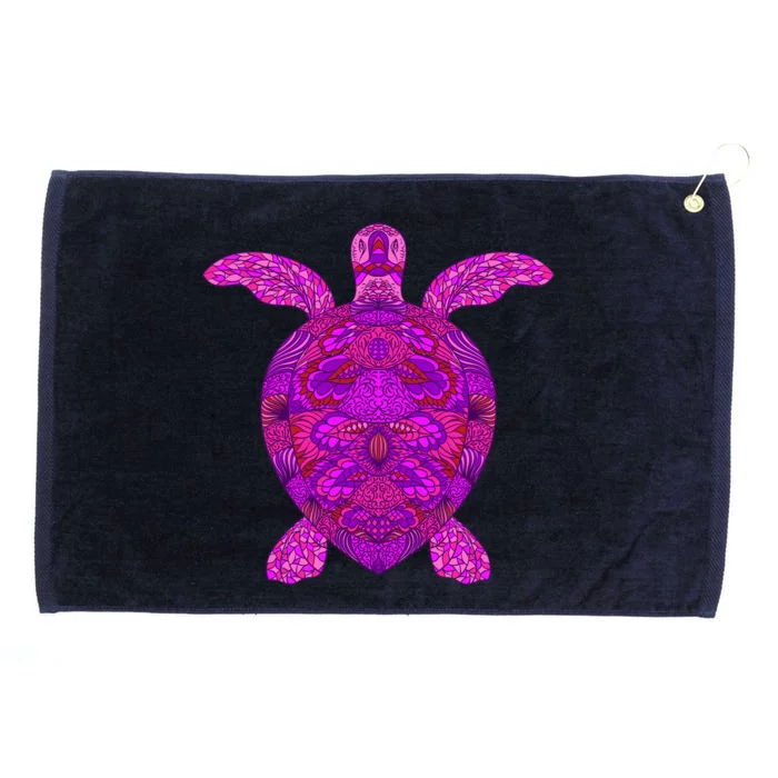 Psychedelic Turtle Grommeted Golf Towel