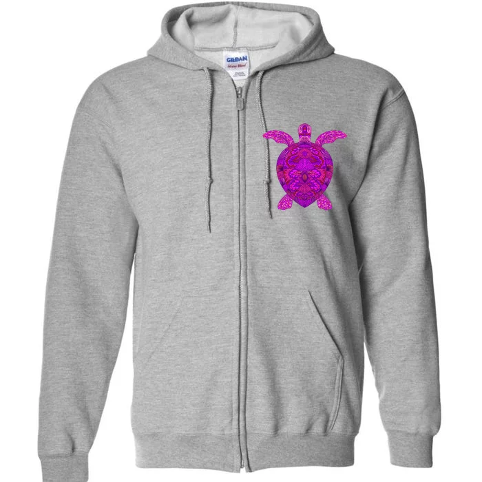 Psychedelic Turtle Full Zip Hoodie