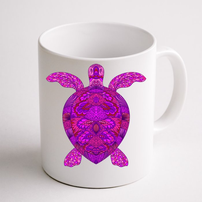 Psychedelic Turtle Front & Back Coffee Mug