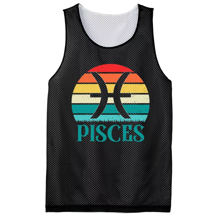 Pisces Sunset Zodiac Mesh Reversible Basketball Jersey Tank