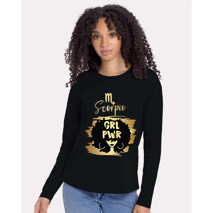 Power Scorpio Zodiac Gift Womens Cotton Relaxed Long Sleeve T-Shirt