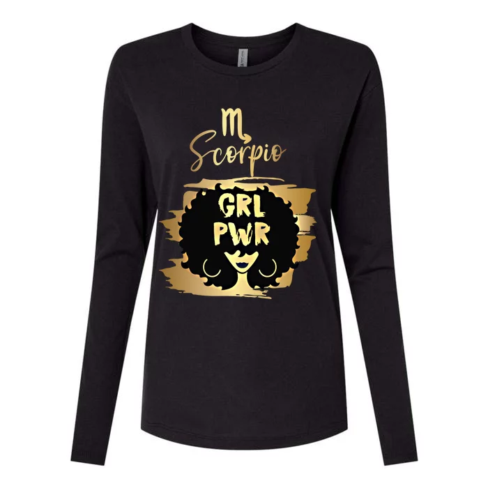 Power Scorpio Zodiac Gift Womens Cotton Relaxed Long Sleeve T-Shirt