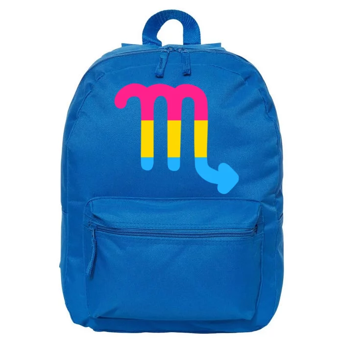 Pansexual Scorpio Zodiac Sign Pansexual Pride Flag Gift 16 in Basic Backpack