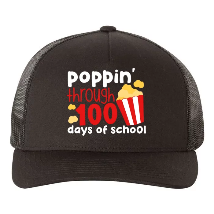 Poppin Through 100 Days Of School Popcorn Yupoong Adult 5-Panel Trucker Hat