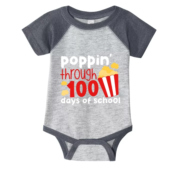 Poppin Through 100 Days Of School Popcorn Infant Baby Jersey Bodysuit