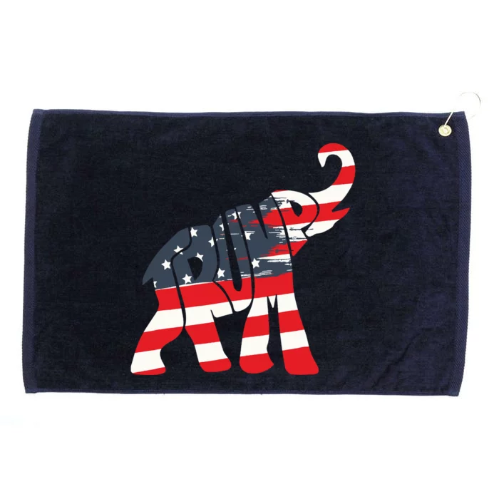 President Trump 2024 Republican Elephant Trump Supporter Grommeted Golf Towel