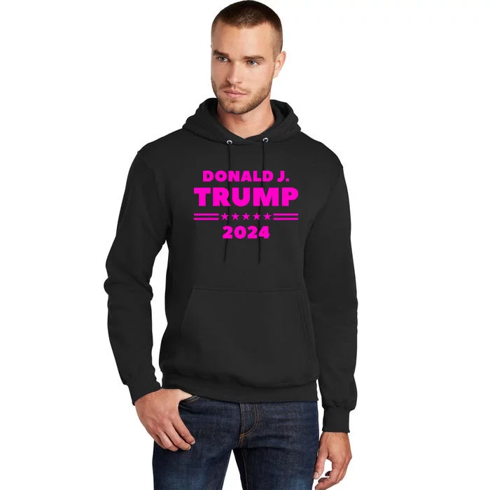 Pro Trump 2024 Pink Tall Hoodie