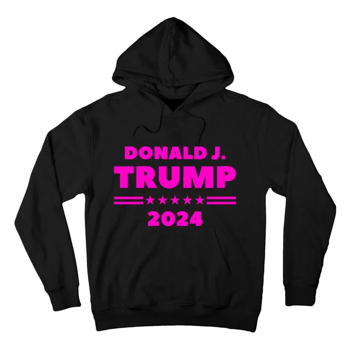 Pro Trump 2024 Pink Tall Hoodie