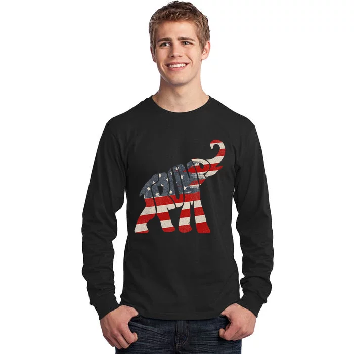 President Trump 2024 Republican Elephant Trump Tall Long Sleeve T-Shirt