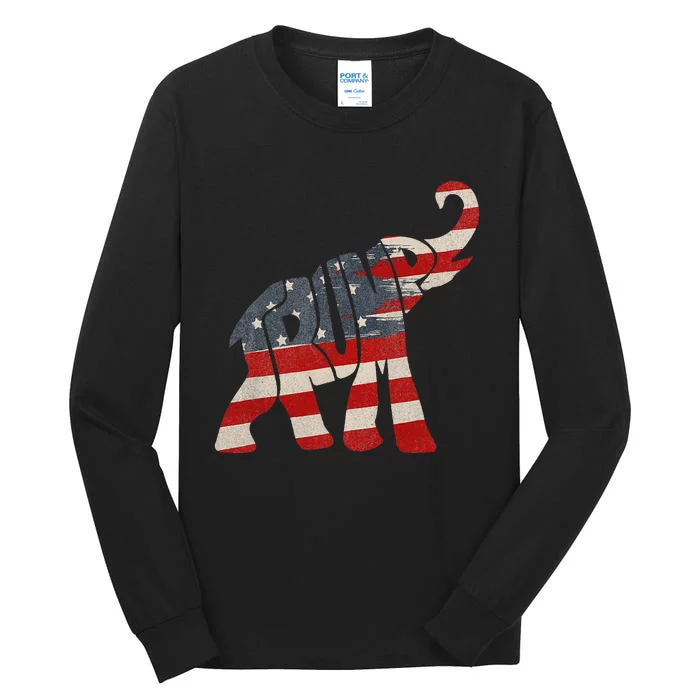 President Trump 2024 Republican Elephant Trump Tall Long Sleeve T-Shirt