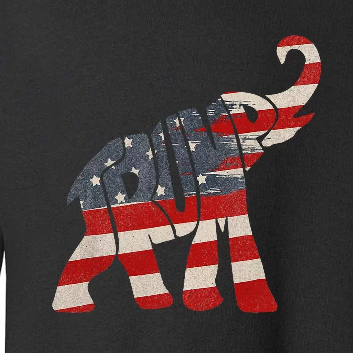 President Trump 2024 Republican Elephant Trump Toddler Sweatshirt