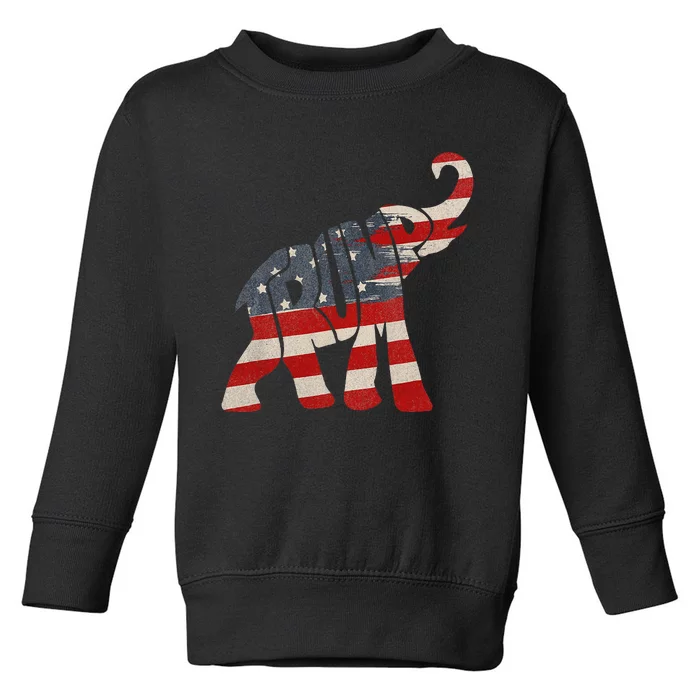 President Trump 2024 Republican Elephant Trump Toddler Sweatshirt