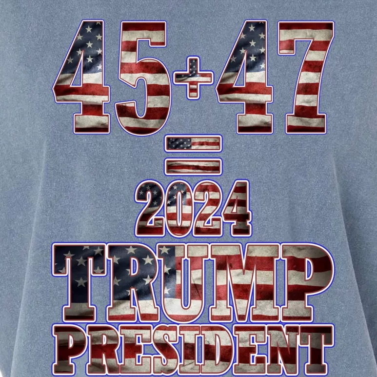 Pro Trump 2024 45th Potus 45+47= 2024 Trump President Funny Gift Garment-Dyed Women's Muscle Tee