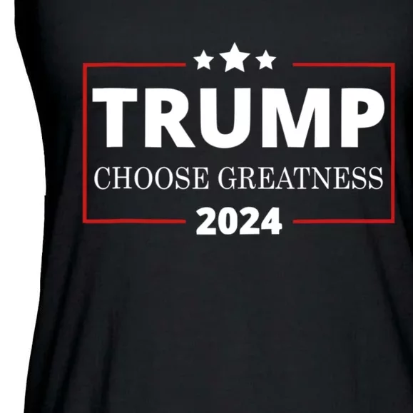 Pro Trump 2024 Campaign Trump For President Vote Greatness Ladies Essential Flowy Tank