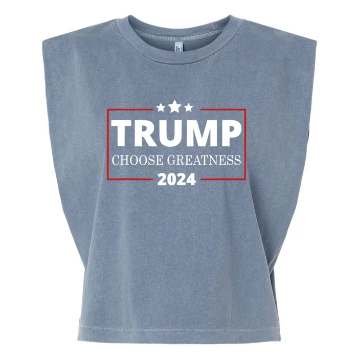 Pro Trump 2024 Campaign Trump For President Vote Greatness Garment-Dyed Women's Muscle Tee