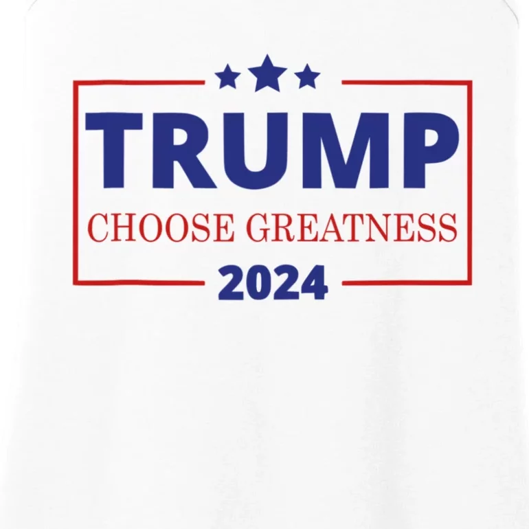 Pro Trump 2024 Campaign Trump For President Vote Greatness Ladies Essential Tank