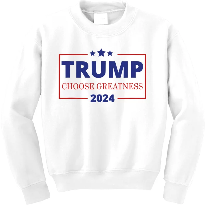 Pro Trump 2024 Campaign Trump For President Vote Greatness Kids Sweatshirt