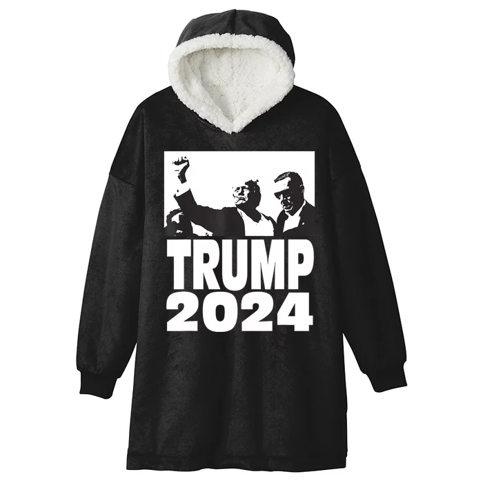 President Trump 2024 Stronger Hooded Wearable Blanket