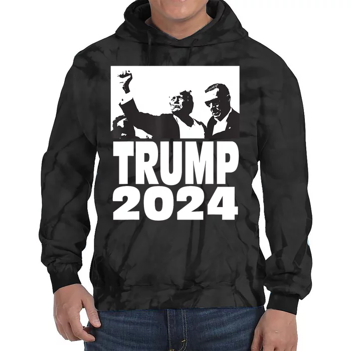 President Trump 2024 Stronger Tie Dye Hoodie