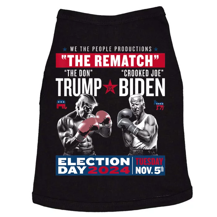 Pro Trump 2024 The Rematch The Don And Crooked Joe Doggie Tank