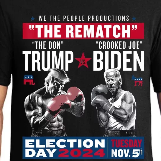 Pro Trump 2024 The Rematch The Don And Crooked Joe Pajama Set