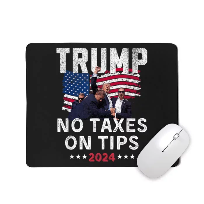 President Trump 2024trending No Tax On Tips Copycat Kamala Mousepad