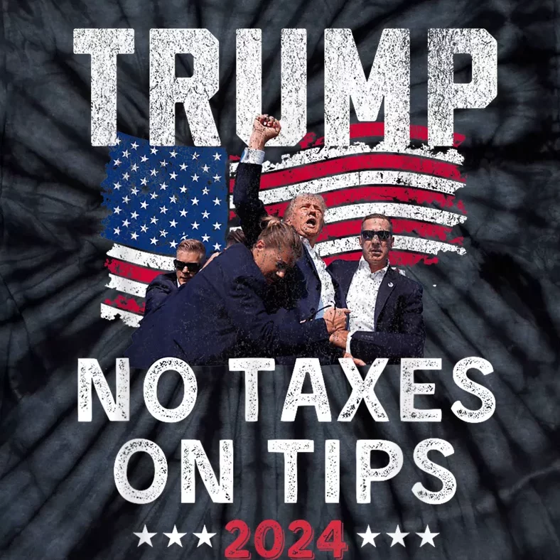 President Trump 2024trending No Tax On Tips Copycat Kamala Tie-Dye T-Shirt