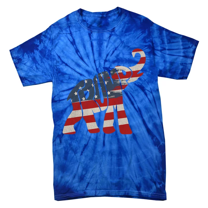 President Trump 2024 Republican Elephant Trump Supporter Gift Tie-Dye T-Shirt