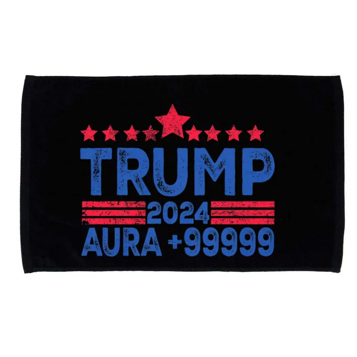 President Trump 2024 Aura +999999 Trump Fist Donald Trump Election 2024 Microfiber Hand Towel