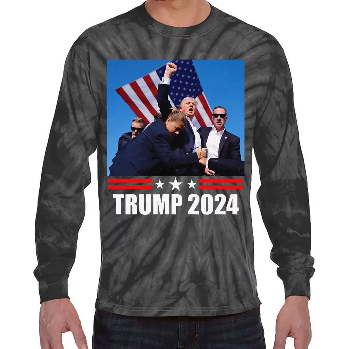 President Trump 2024 Election Vance Tie-Dye Long Sleeve Shirt