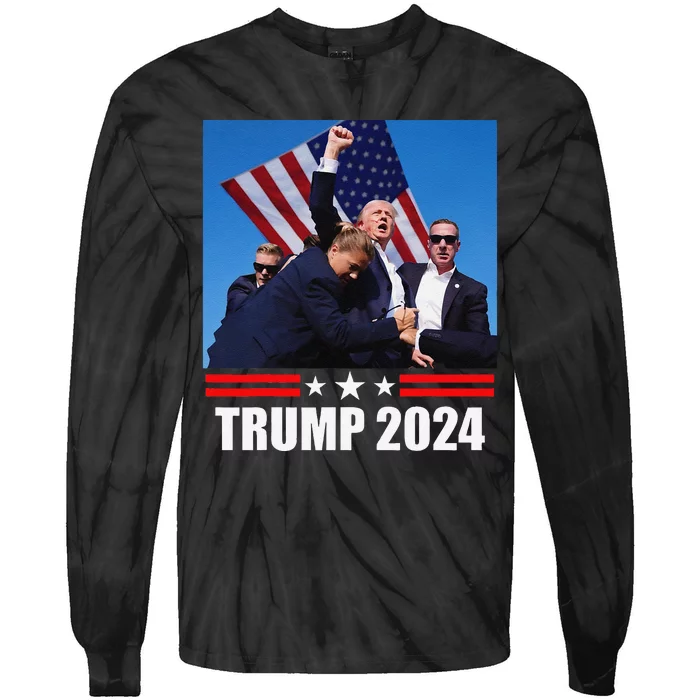 President Trump 2024 Election Vance Tie-Dye Long Sleeve Shirt